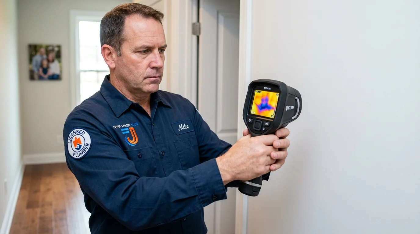 Thermal imaging leak detection by Johns Plumbing LLC in Arroyo
